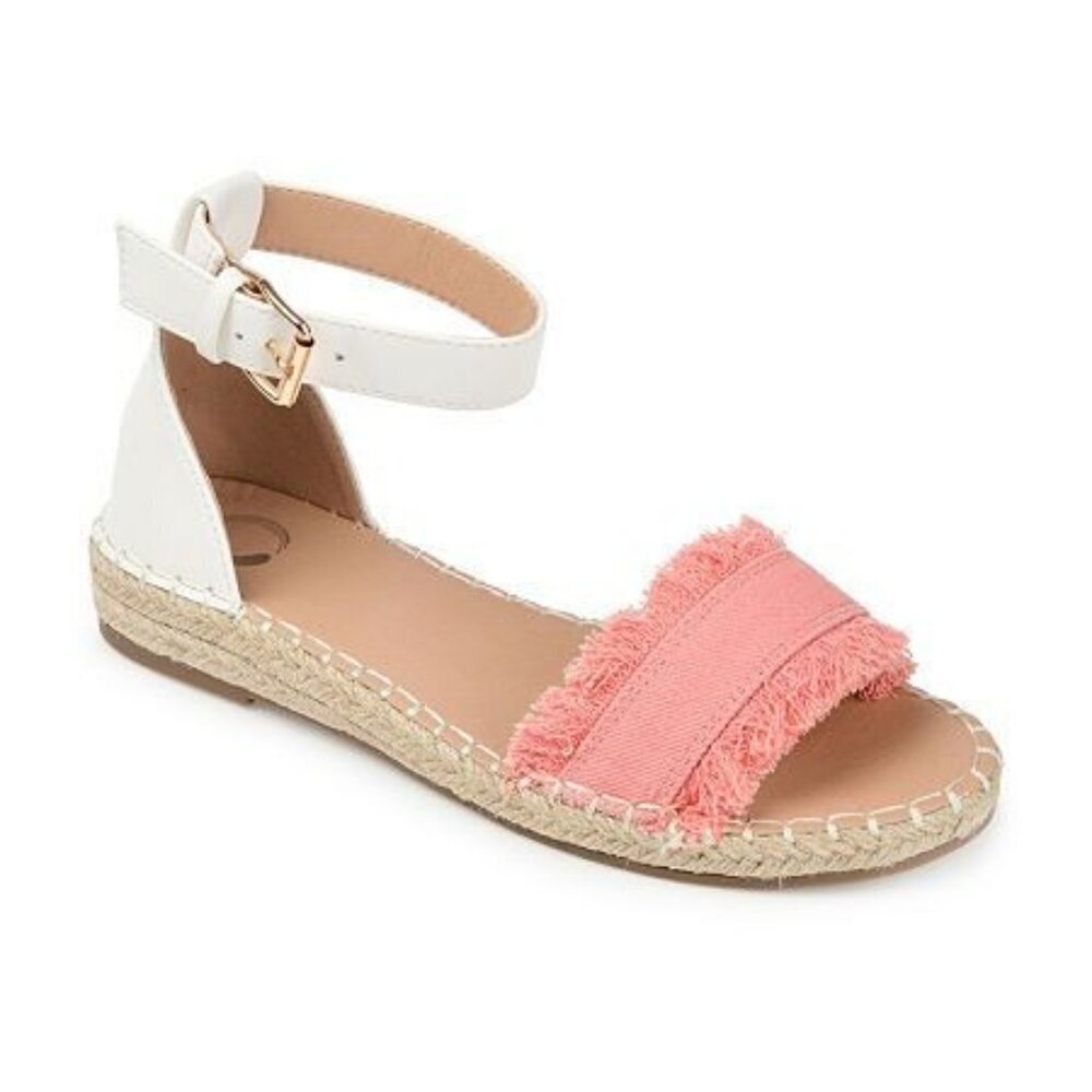 Journee Collection Women's 8.5 Tristeen Espadrille Flatform Sandals Pink